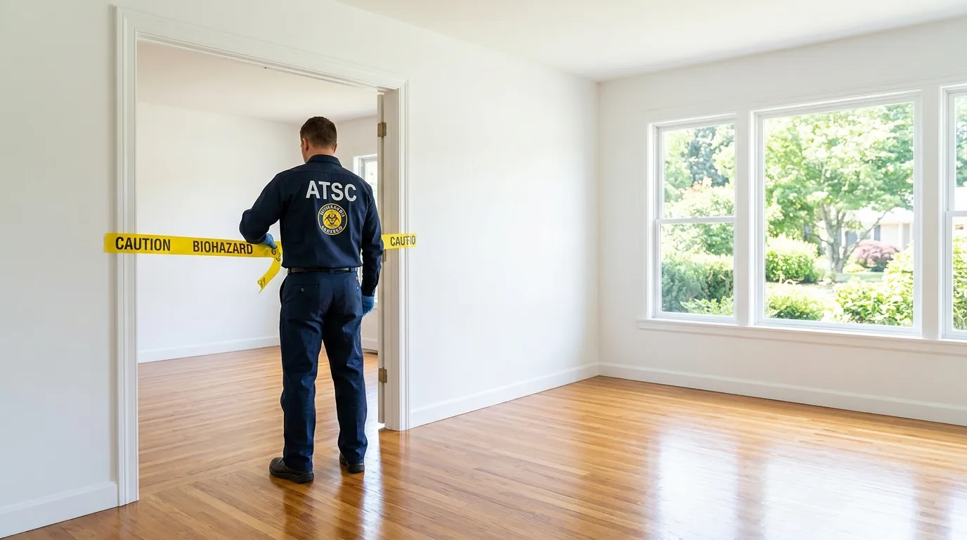 Certified biohazard cleanup crew performing Crime Scene Cleanup in East Providence